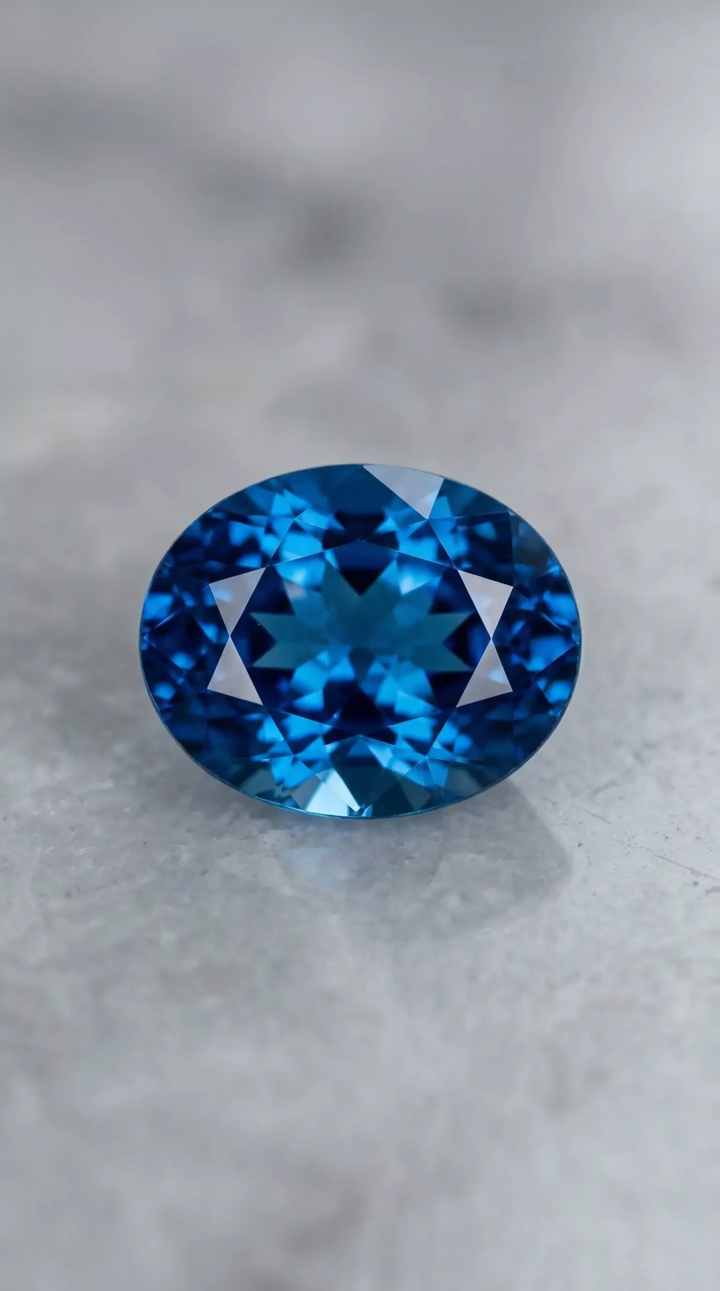 Top view of natural Santa Maria Blue Aquamarine oval cut 3.50 carats thumbnail